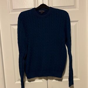 Brooks Brothers Men's Cable Crewneck Sweater - Navy Blue